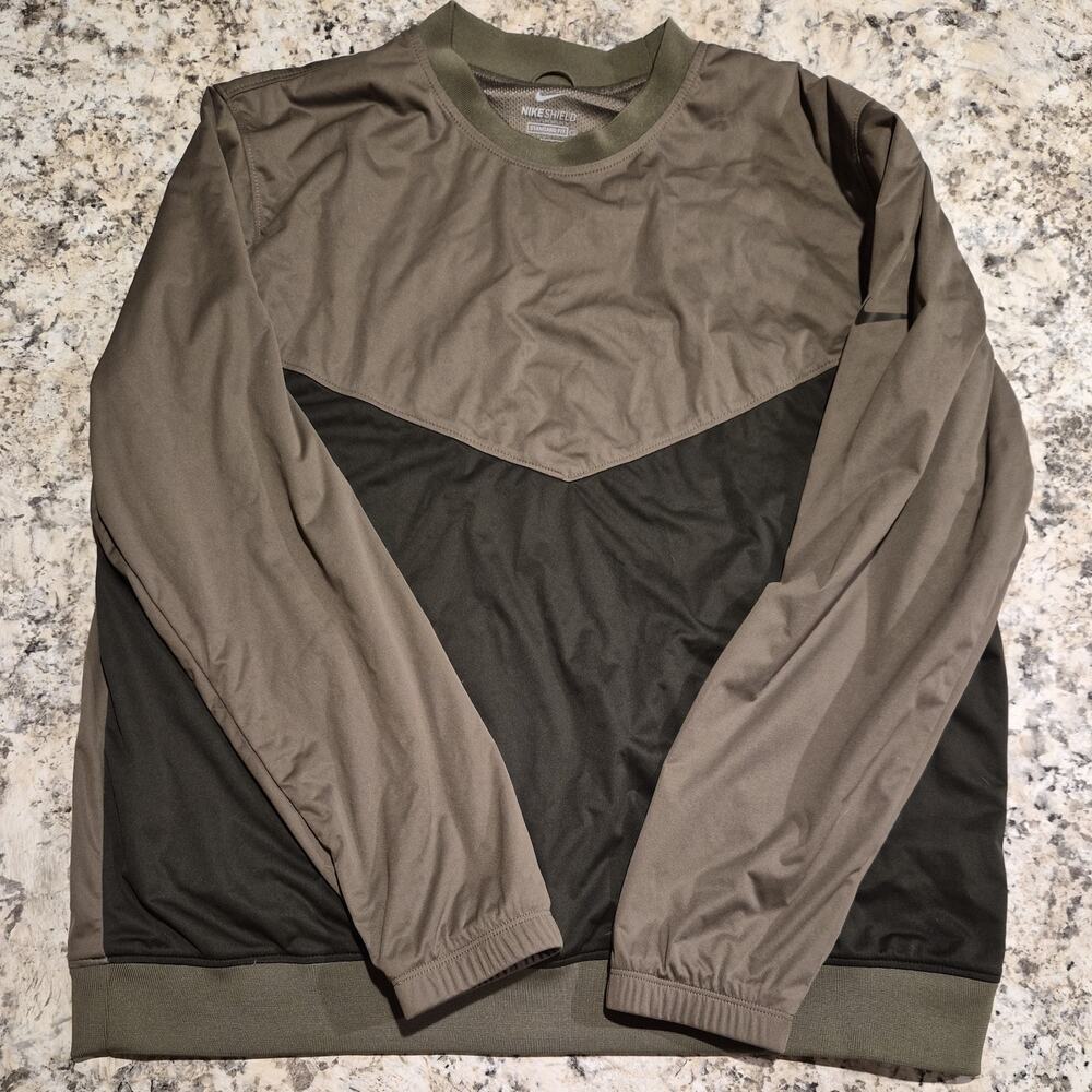 Nike GOLF SHIELD Victory Crewneck Pullover Windbreaker Jacket Large